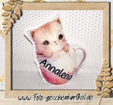 Konturen Kuschelfreund   cat in mug  *handmade